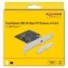 DeLOCK - adattatore USB - PCIe 3.0 x4 low-profile - USB 3.2 Gen 2x2 x 1 (89036)