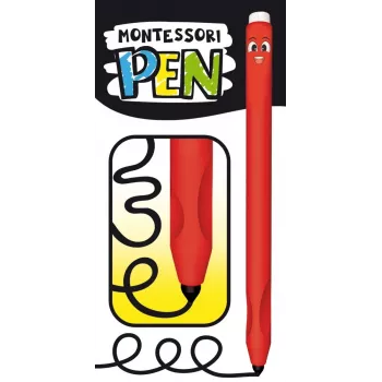 Set didattico Montessori penna scuola di scrittura con 18 tavole