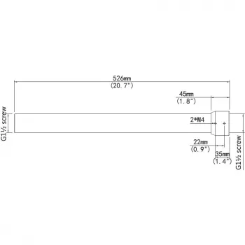 Supporto per montaggio su palo ALLNET ALL-CAM2498-LEP 500mm per sospensione telecamera, compatibile con la serie ALL-CAM2498
