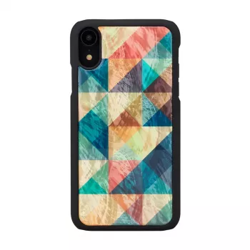 Custodia per smartphone iKins per iPhone XR — Mosaic nero custodia protettiva
