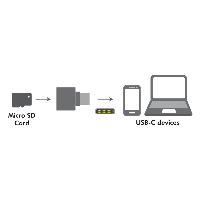 Lettore di schede microSD USB-C a portachiavi