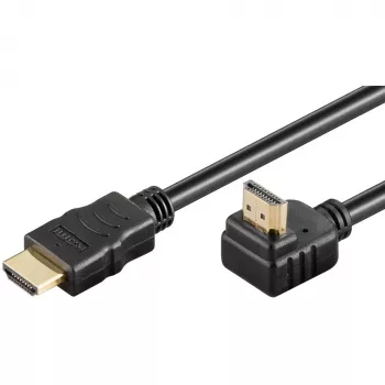 Goobay 61296 - Cavo HDMI High Speed con connettore angolare Ethernet 4Ka60Hz 2.0 - cavo - digitale/display/video
