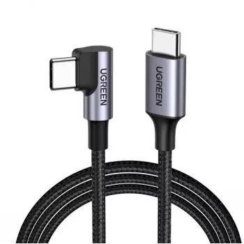 Ugreen USB-C (dritto) / USB-C (angolare) PD QC 60W 3A 0,5 m US255 (grigio)
