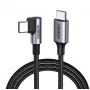 Ugreen USB-C (dritto) / USB-C (angolare) PD QC 60W 3A 0,5 m US255 (grigio)