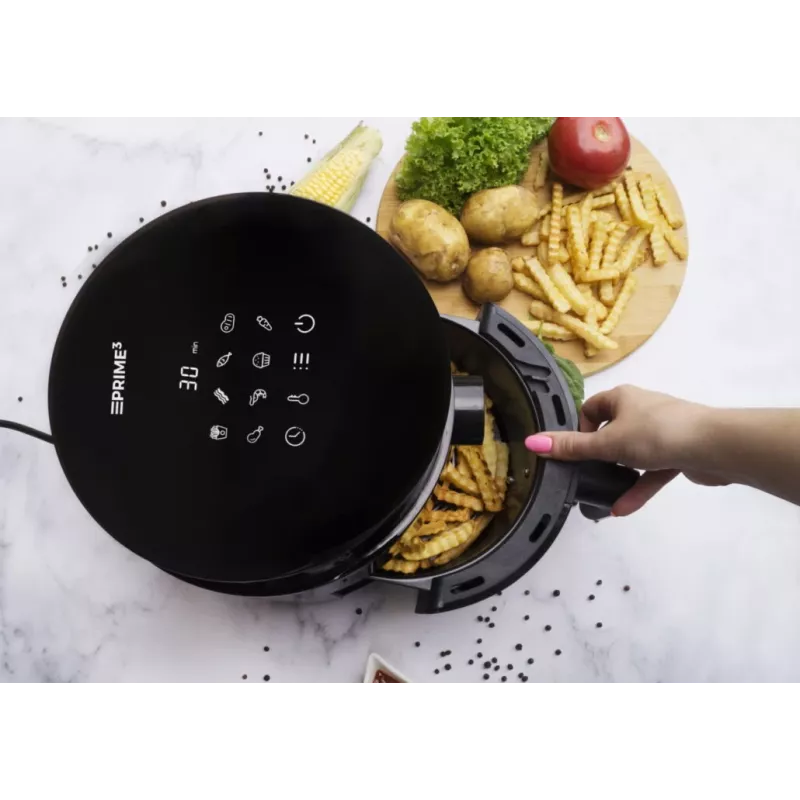 Friggitrice ad aria PRIME3 SAF31 – 2,5 L, 1200 W, friggitrice ad aria senza olio, nera
