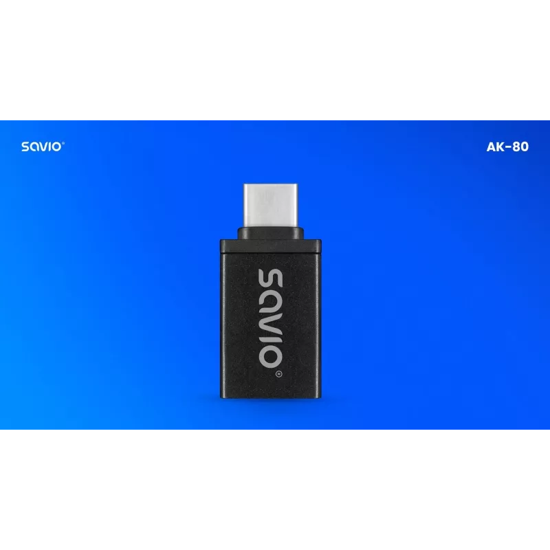 Adattatore per cavo video Savio AK-80 0m USB Type-A USB Type-C nero