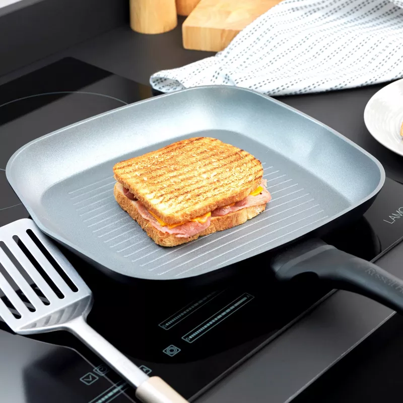 Piastra Russell Hobbs RH01861EU7 28 cm Crystaltech – superficie antiaderente, padella piatta per grigliare