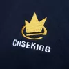 Caseking felpa con cappuccio e zip navy taglia S