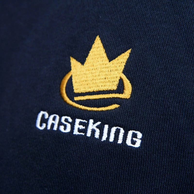 Caseking felpa con cappuccio e zip navy taglia S