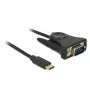 Delock 62964 Adattatore da USB-C a seriale DB9 RS-232, 1,8 m, nero