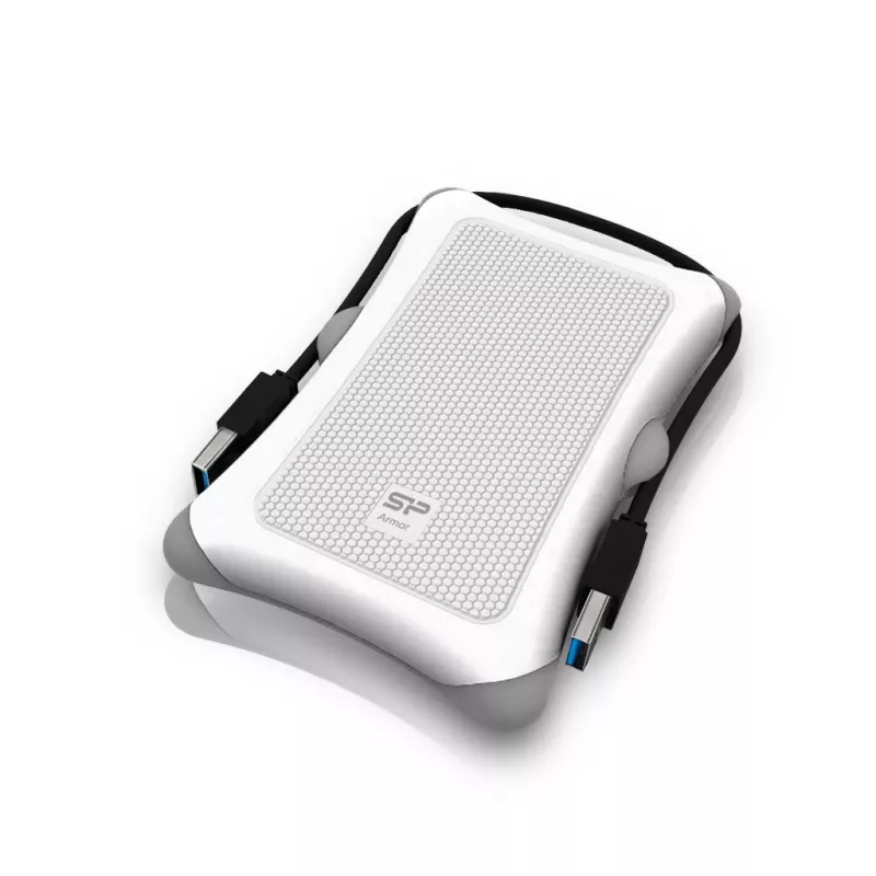 HDD esterno Silicon Power Armor A30 2 TB 2,5 pollici USB 3.2 Gen 1, bianco, antishock, AES a 256 bit
