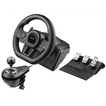 Tracer SimRacer Manual Gearbox 6in1 volante con pedali e leva del cambio, PC/PS4/PS3/Xbox One/Xbox 360/Switch