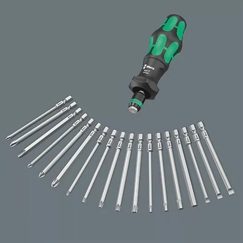 Wera 826 T Kraftform Turbo Cacciavite portainserti con Rapidaptor, 1/4 di pollice