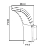 Applique MACLEAN MCE343 LED design moderno, lampada per facciate esterne, modello MCE343 B