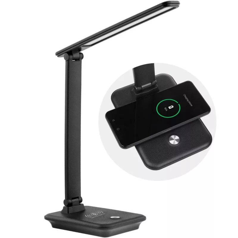 Lampada da scrivania LED 9W caricabatterie Qi Maclean MCE616B