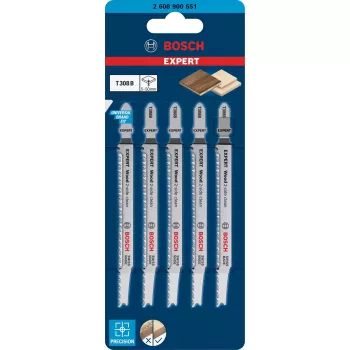 Bosch 2 608 900 551 Lama per seghetto alternativo/da traforo/seghetto alternativo lama per seghetto alternativo legno acciaio al carbonio (HCS) 5 pezzi