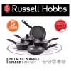Set di 5 padelle Russell Hobbs Metallic Marble RH02814EU7 – rivestimento antiaderente, varie dimensioni