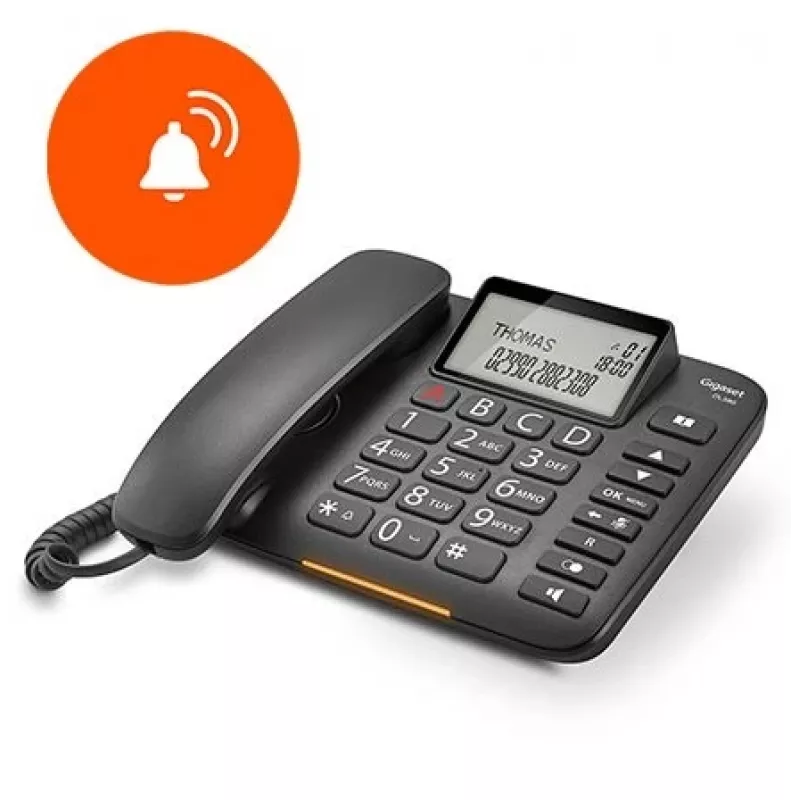 Gigaset DL380 telefono con filo, nero
