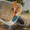 Cleansystem spazzola a mano M dura grigio turchese strisce in plastica morbida multiuso