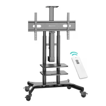 Supporto TV mobile motorizzato ONKRON TS1881E-B per TV da 50–86 pollici, nero, sollevamento elettrico, supporto VESA