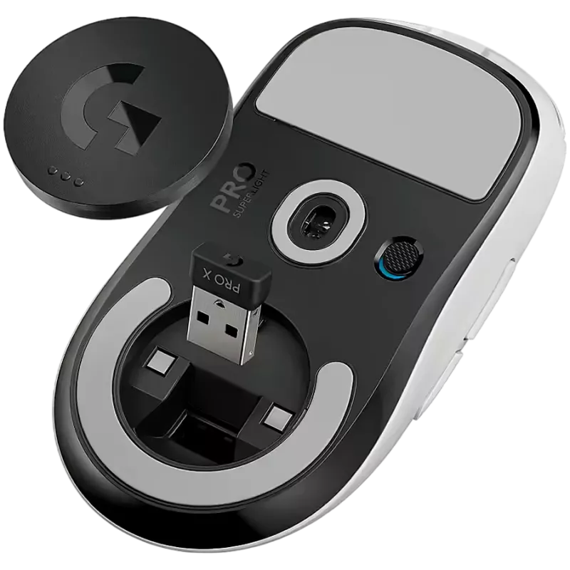 LOGITECH G PRO X SUPERLIGHT 2c mouse gaming wireless compatto - BIANCO - 2,4 GHz - EER2-933