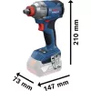 Avvitatore a impulsi Bosch GDX 18V-285 solo C — 18V a batteria, 285 Nm di coppia