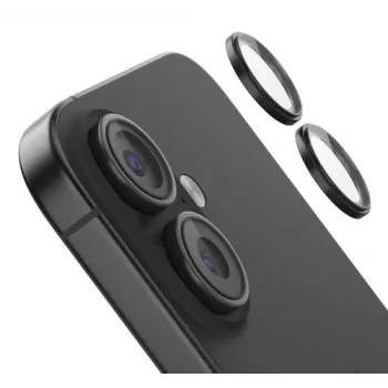Protezione obiettivo fotocamera in vetro temperato Belkin OVA181HQBK per iPhone 16 / 16 Plus, confezione da 2