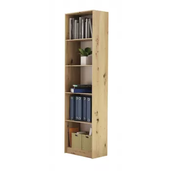 Libreria Top e shop R50 ARTISAN — finitura rovere, 5 ripiani, struttura in truciolare