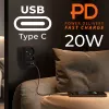 Power splitter MACLEAN MCE249 F/B – 2 prese AC (16A + 6A) con 2×USB-A e 2×USB-C PD 20W, spina EU, nero