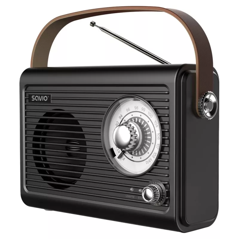 Radio portatile Savio RS-01 analogica nera