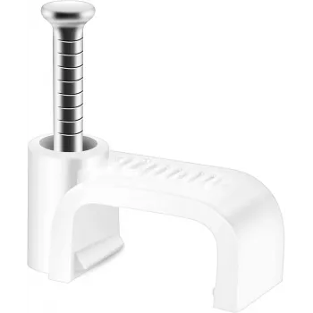 Clip per cavi Lanview LVT-FLEX-W per cavi sottili e flessibili — bianco