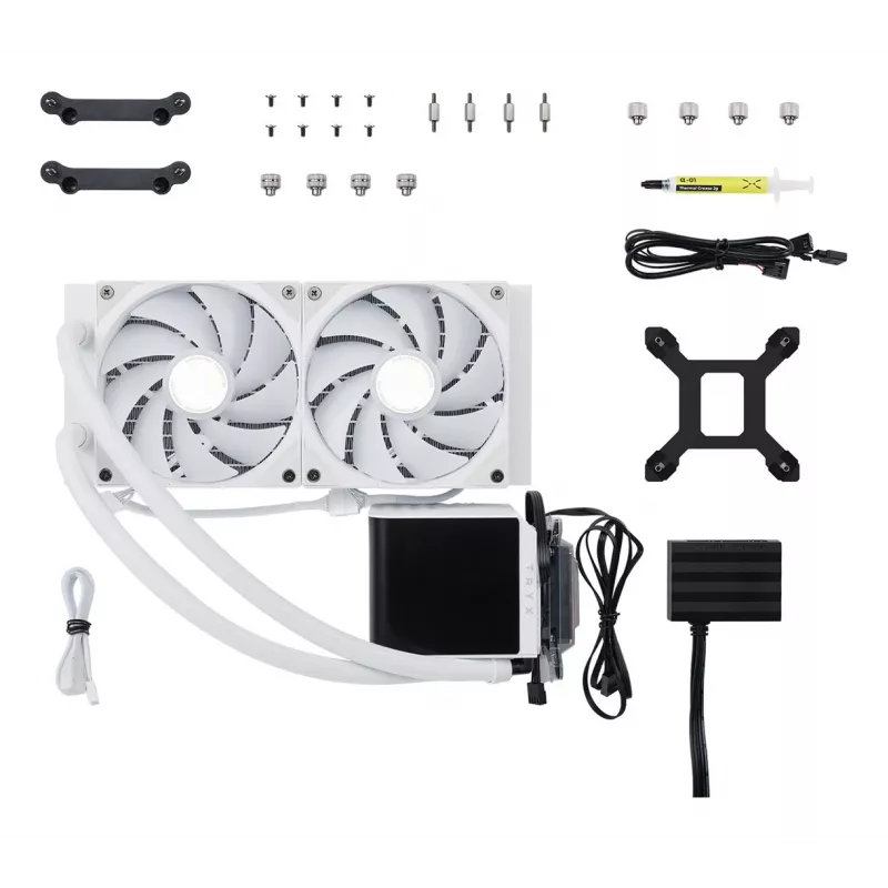 Kit raffreddamento a liquido per processore TRYX PANORAMA ARGB 240 12 cm bianco 1 pezzo
