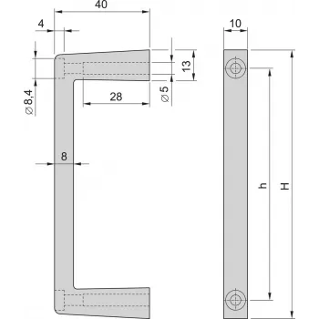 SCHROFF Maniglie frontali - FRONTGRIFFE 3HE MULTIPAC(2X) (20860258)