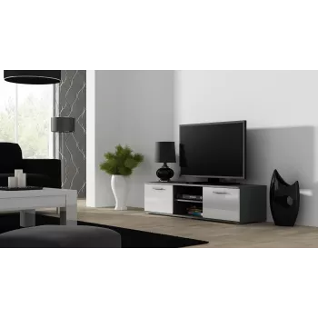 Mobile TV Cama SOHO 140 grigio/bianco lucido