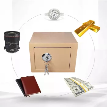 Portachiavi Extralink S-404 home office oro — cassaforte portachiavi da parete, portachiavi compatto