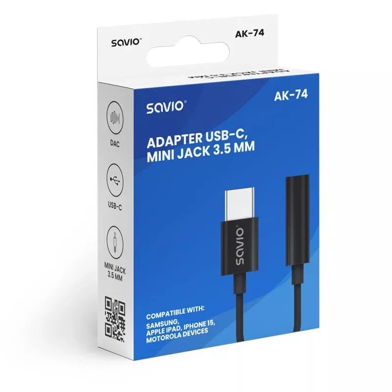 Adattatore audio USB-C Jack 3,5mm AK-74