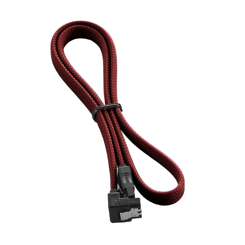 CableMod ModMesh - cavo SATA - Serial ATA 150/300/600 - SATA (W) angolare a SATA (W) - 60 cm - rosso sangue (CM-CAB-RSAT-N60KBR-R)