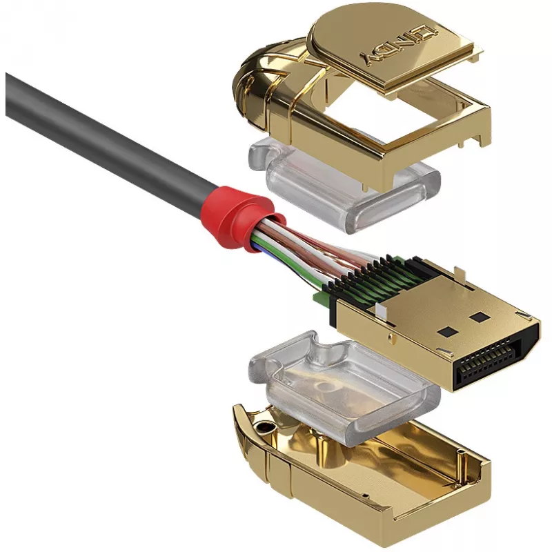 Lindy cavo DisplayPort 1.2 10m, Gold Line
