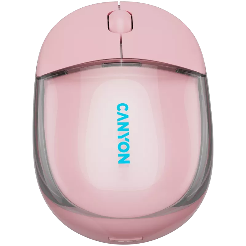 Mouse CANYON OnClick 24 BT/ wireless trasparente/rosa