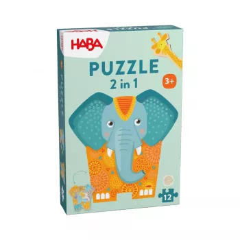 Puzzle 2 in 1 elefante