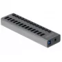 DeLOCK hub USB esterno 5 Gbit/s con 13 porte + interruttore, USB 3.2 Gen 1 (3.1 Gen 1) Type-B, USB 3.2 Gen 1 (3.1 Gen 1) Type-A, 5000 Mbit/s, grigio, alluminio, 1 m