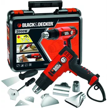 Pistola ad aria calda Black & Decker KX2200K-QS — 2000 W, 720 L/min, fino a 645 °C, impugnatura a pistola, 900 g