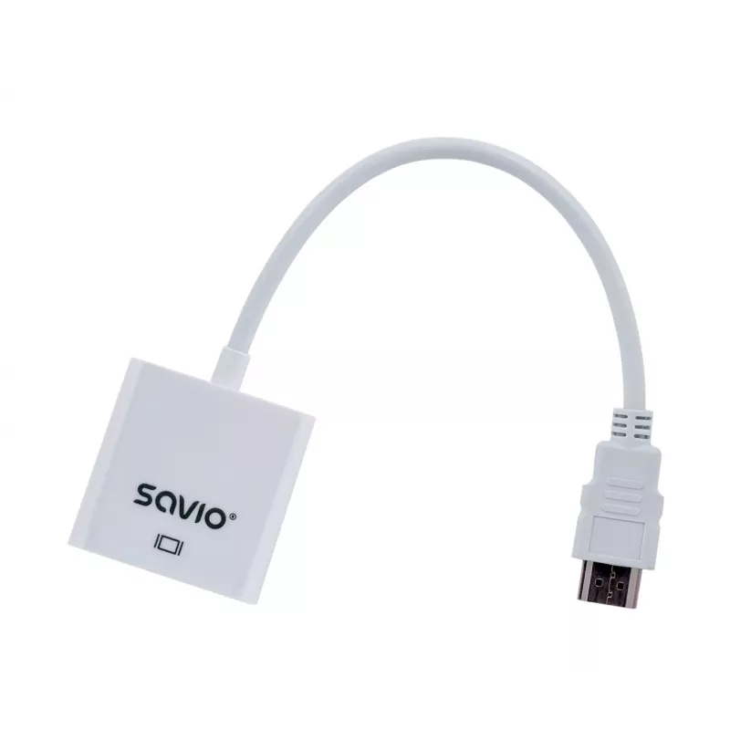 Savio CL-27B adattatore cavo video 0,1 m HDMI Type-A (standard) VGA (D-Sub) bianco