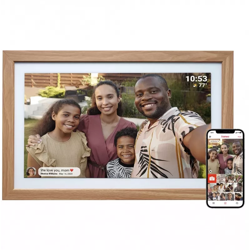 Denver PFF-2162LW cornice digitale marrone chiaro 54,6 cm (21,5 pollici) touchscreen Wi-Fi