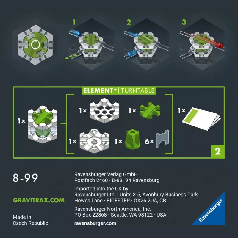 Ravensburger GraviTrax PRO elemento piattaforma girevole giocattolo pista di biglie (22433)