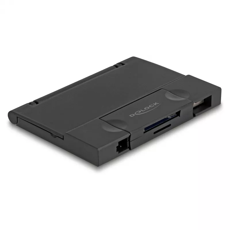 Lettore di schede DeLOCK 91014 USB 3.2 Gen 1 Type-A/Type-C nero MicroSD SD