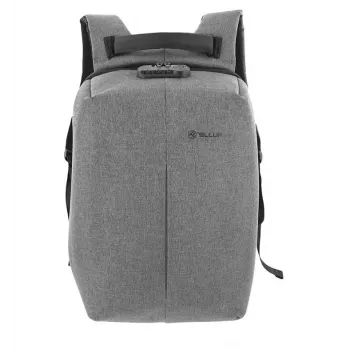 Zaino per notebook Tellur 15.6 Antitheft V2 con porta USB, grigio