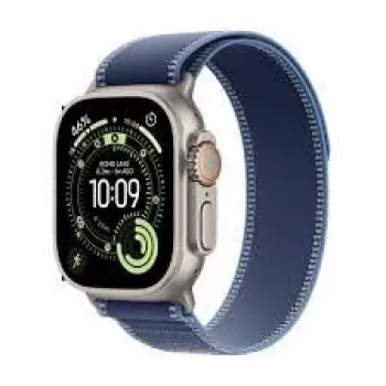 Smartwatch Apple Watch Ultra 3 GPS + Cellular 49 mm titanio naturale con Blue Bright Trail Loop