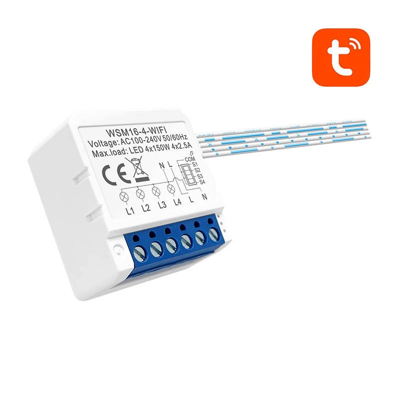 Modulo interruttore smart Avatto WSM16-W4 Tuya Wi-Fi per il controllo remoto dei circuiti elettrici