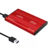 Case per HDD/SSD QOLTEC 51860 per unità SATA III da 2,5 inch, USB Type-A, 5 Gbit/s, alluminio, rosso